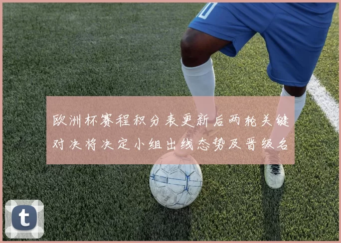 欧洲杯赛程积分表更新后两轮关键对决将决定小组出线态势及晋级名额看点